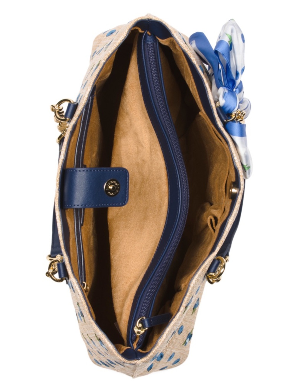 NWT-Betsey Johnson-Blueberry🫐Embroidered-Large XO Tote-Woven Straw-Natural-$118 - Picture 15 of 16